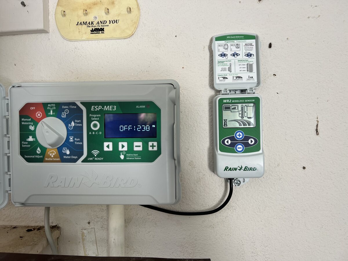 Rain Bird controller and wireless sensor installation in Fairview TX