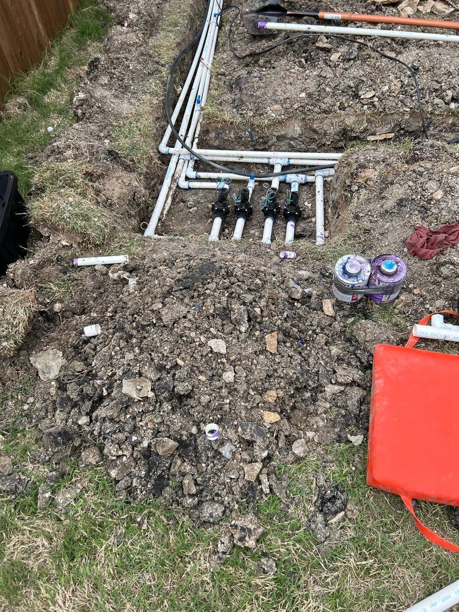Old sprinkler irrigation valve manifold repair or replacement in Wylie TX